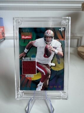 1995 Steve Young Skybox Style Points Jersey Fusion Patch. Mint condition